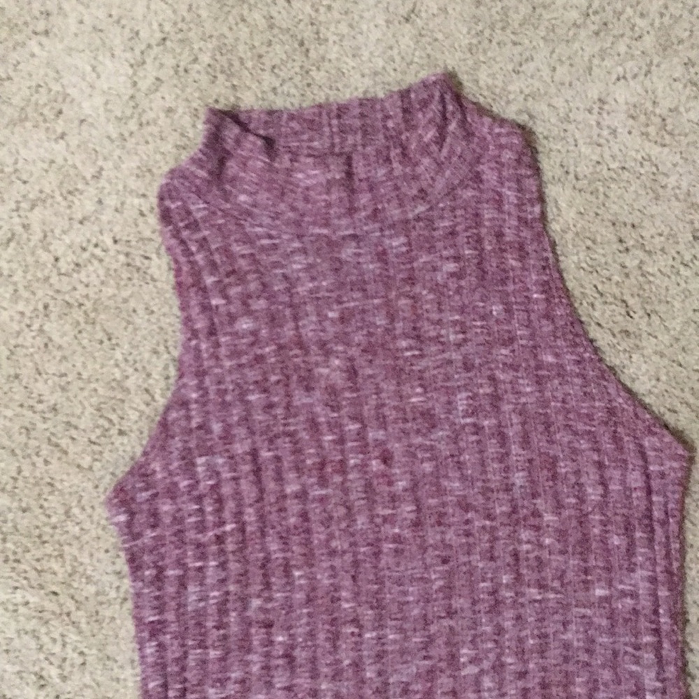 Ribbed knit full length bodycon side slits dress - Picture 2 of 3